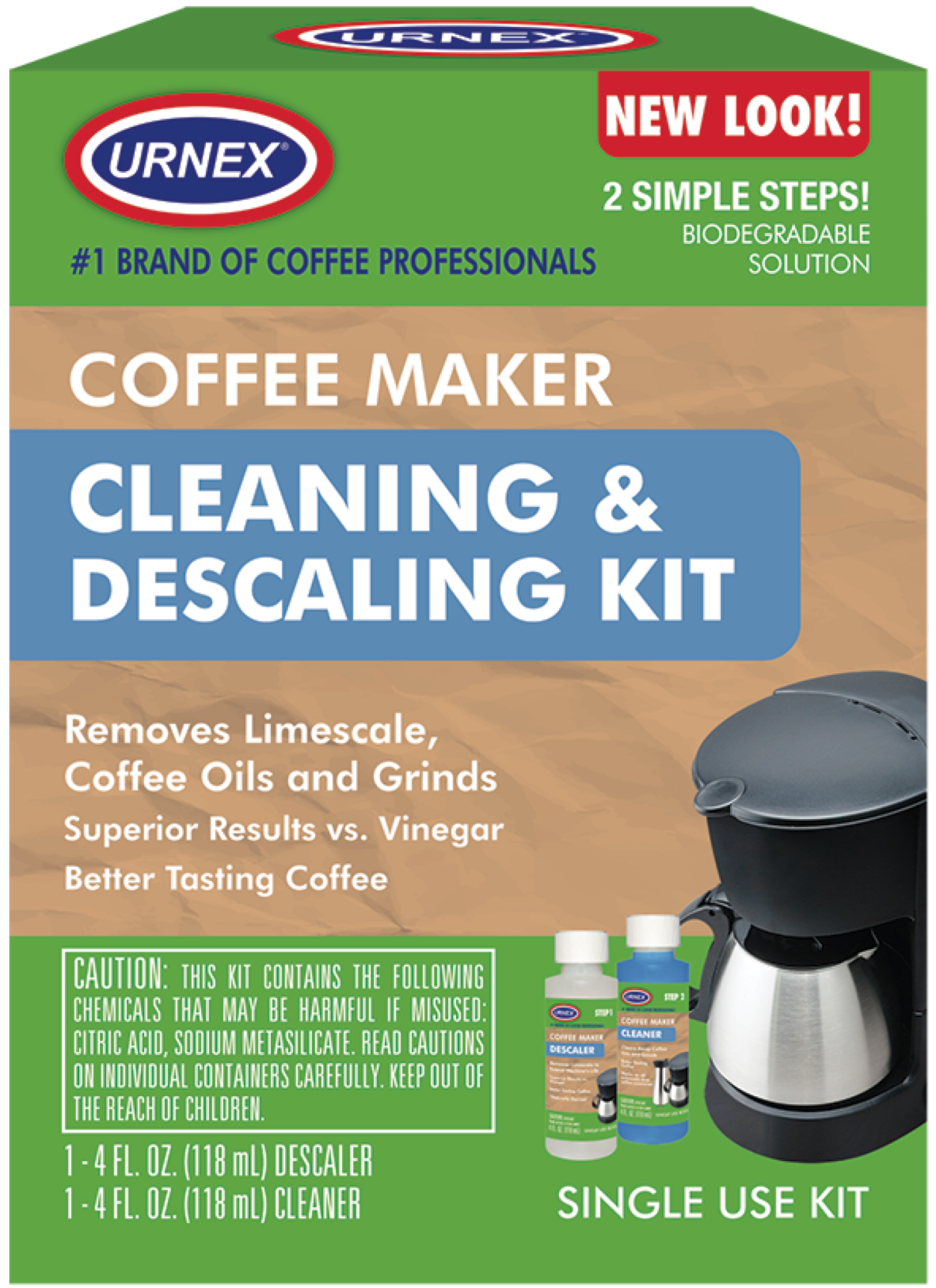 slide 1 of 2, Urnex Coffee Machine Cleaning and Descaling Liquid, 1 ct