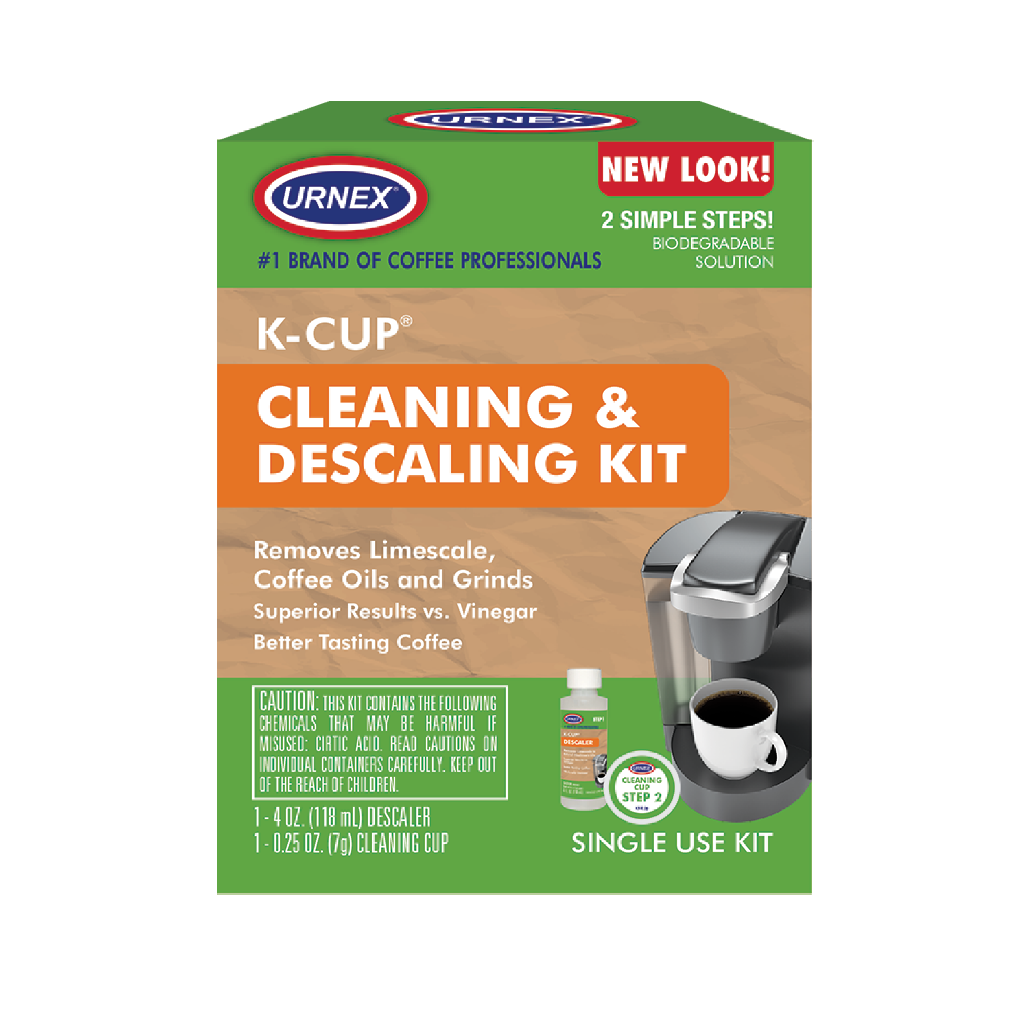 slide 1 of 2, Urnex K-Cup Descaling and Cleaning Kit, 1 ct