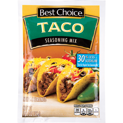 slide 1 of 1, Best Choice Low Sodium Taco Mix, 1.25 oz