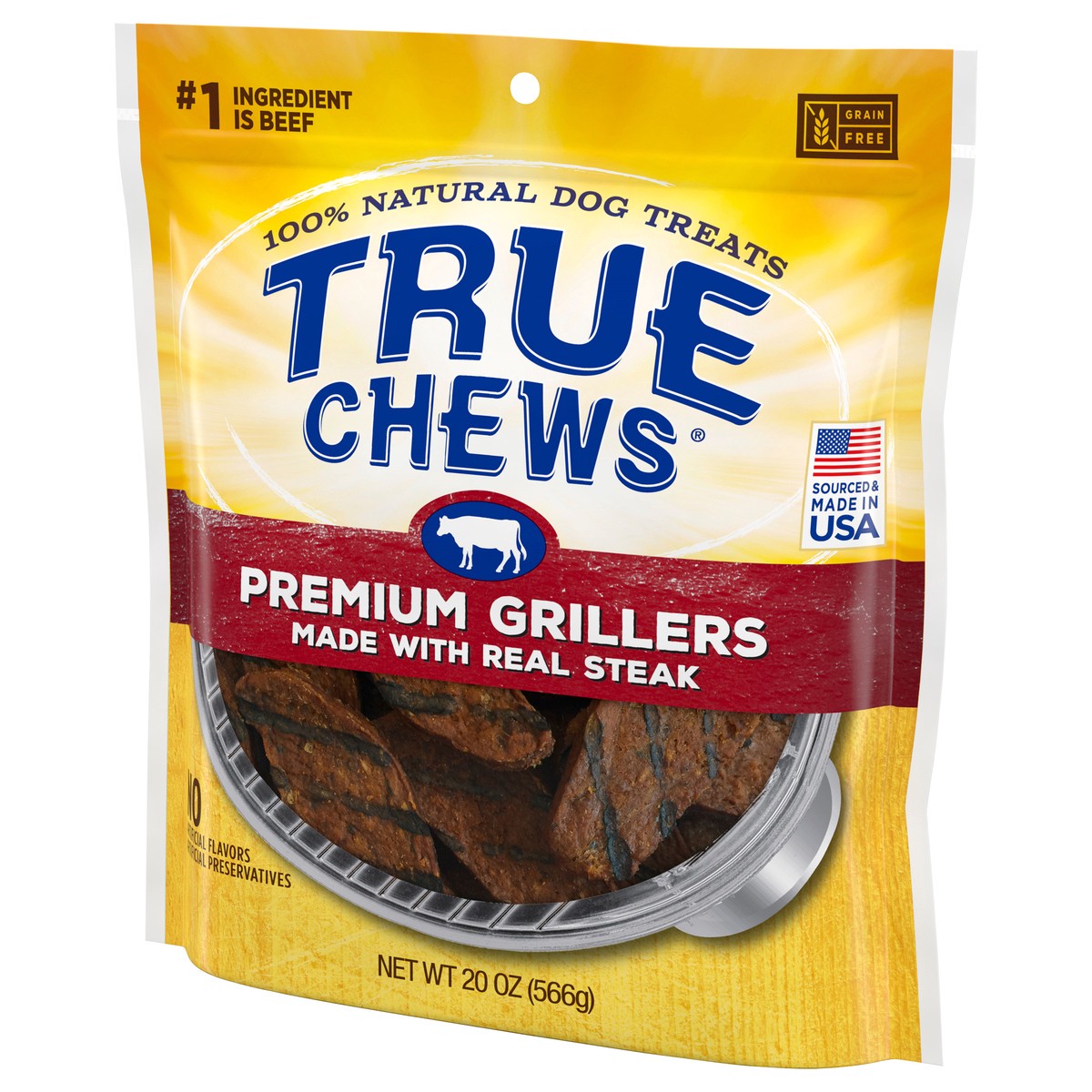 slide 6 of 6, True Chews Premium Grillers Steak Dog Treats 20 oz, 20 oz