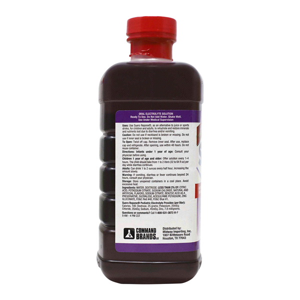 slide 9 of 9, SueroMax Grape Pediatric Drink, 33.8 oz