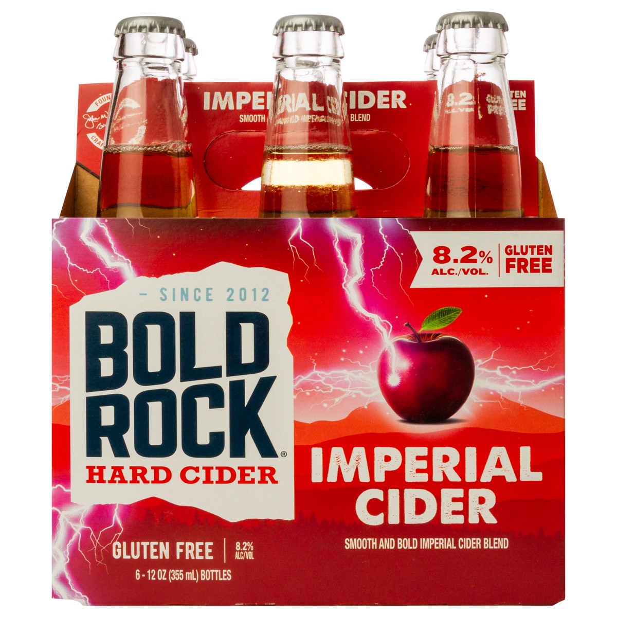 slide 1 of 6, Bold Rock Hard Cider Bold Rock Imperial Hard Cider 6PK Bottles, 6 ct