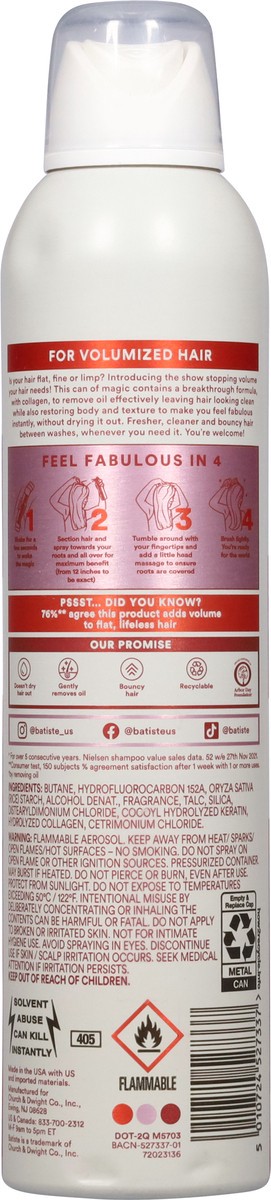 slide 12 of 13, Batiste Dry Shampoo, Volumizing, 5.71 oz, 5.71 oz