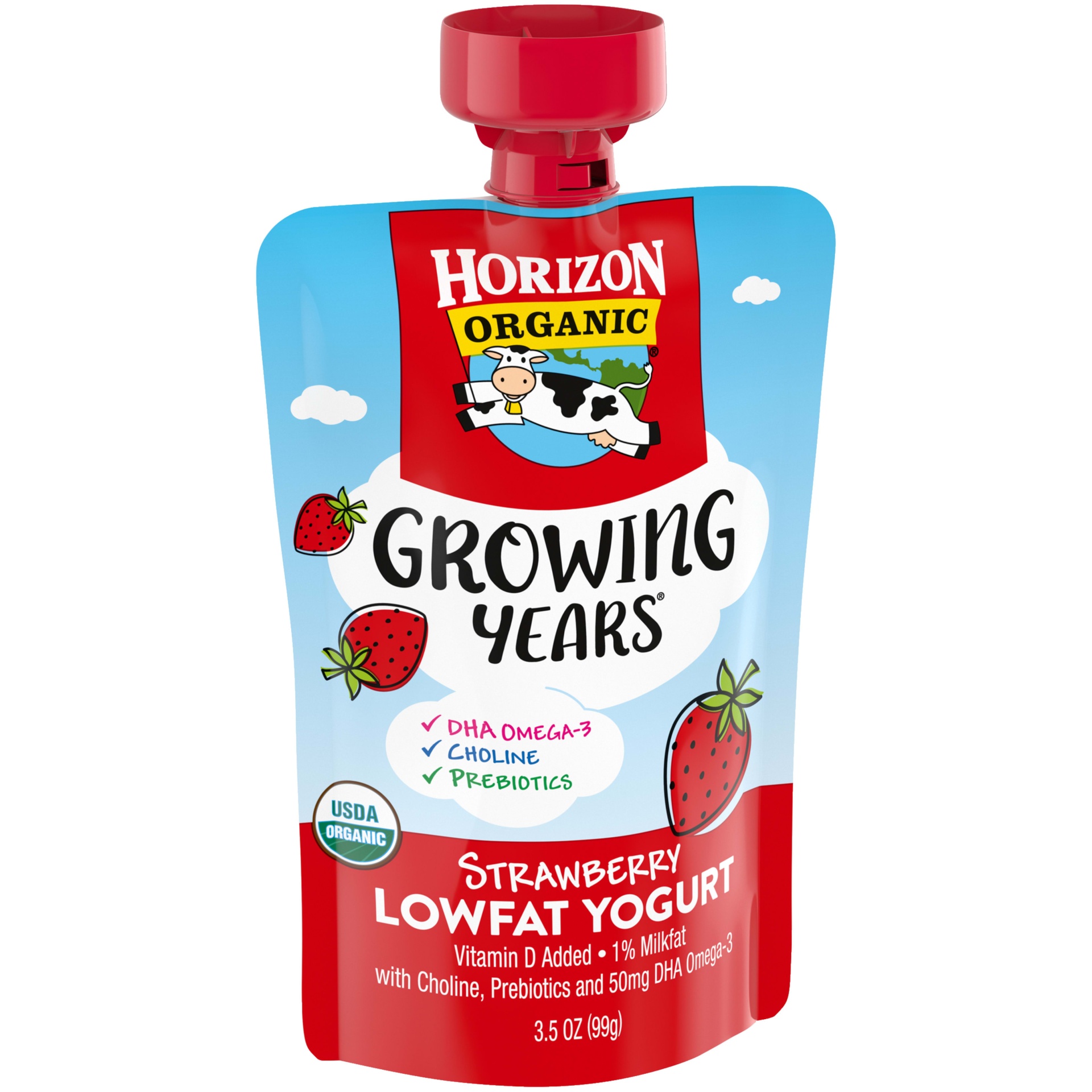 Horizon Organic Growing Years Blueberry Low Fat Yogurt Pouch with DHA