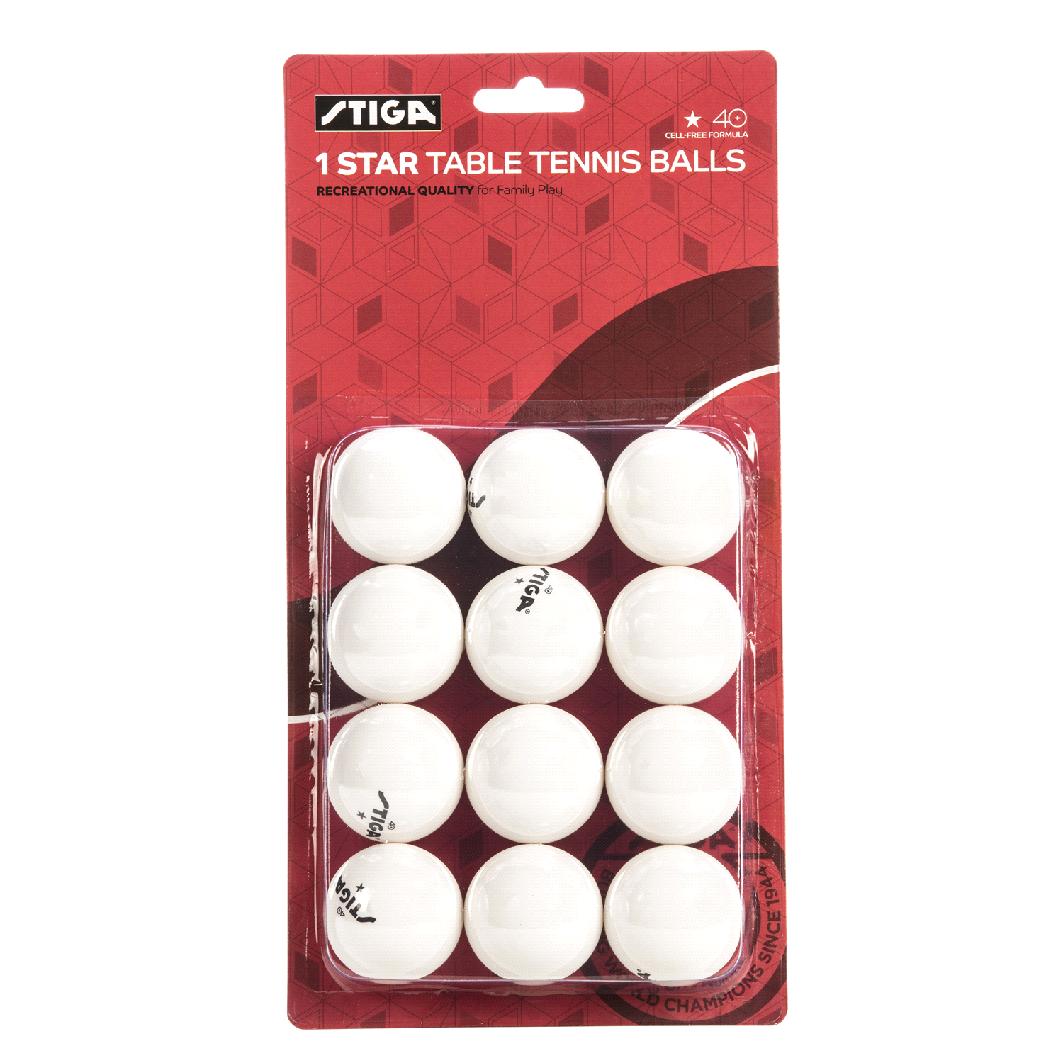 slide 1 of 2, STIGA 1-Star Table Tennis Balls (12-Pack), 12 ct