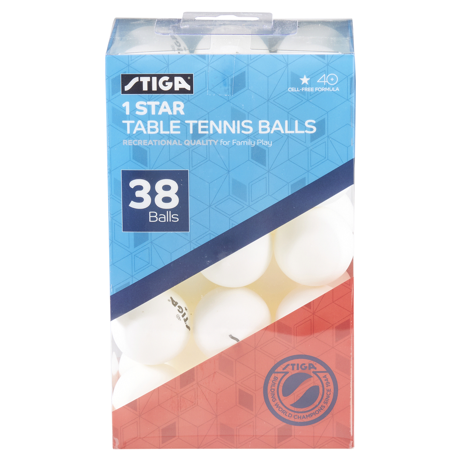 slide 1 of 5, STIGA 1-Star White Table Tennis Balls (38-Pack), 38 ct