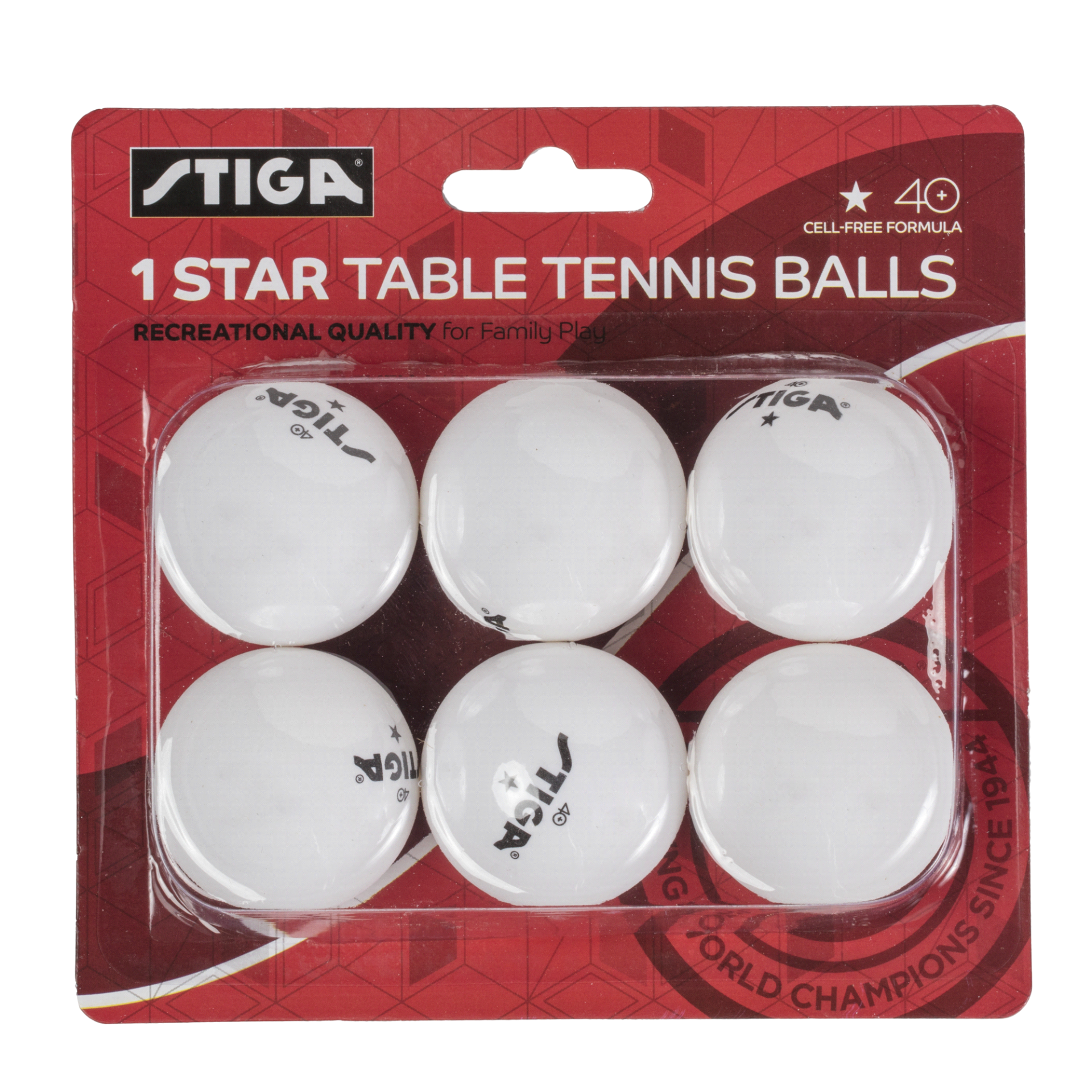 slide 1 of 5, Stiga 1 Star Table Tennis Balls, 6 ct