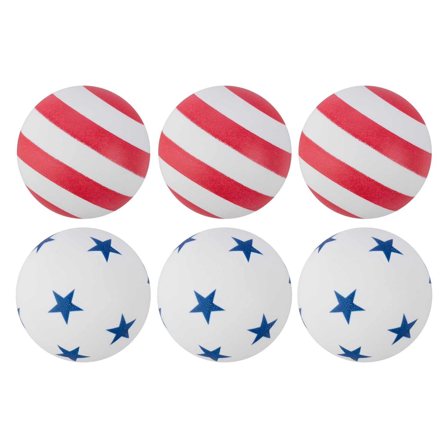 slide 1 of 2, STIGA One-Star Stars/Stripes Table Tennis Balls, 6 ct