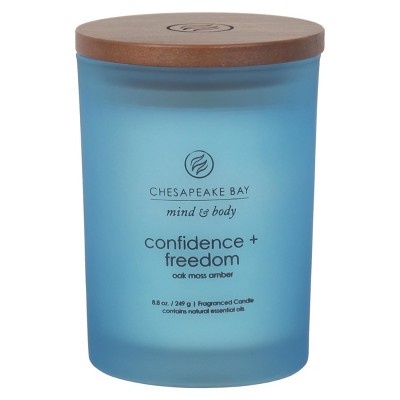 slide 1 of 2, Glass Jar Candle Confidence + Freedom - Mind & Body by Chesapeake Bay Candle, 8.8 oz