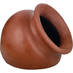 Blue Orange Pottery Large Welcome Clay Planter - Red