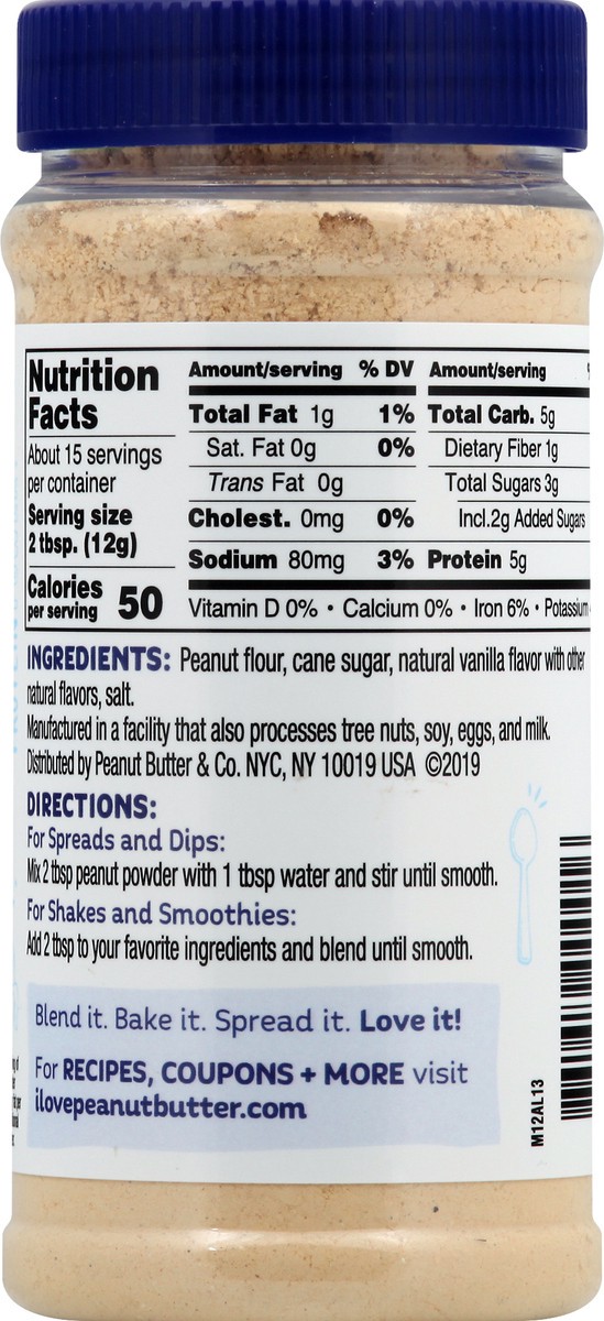 slide 2 of 7, Peanut Butter & Co. Vanilla Peanut Powder 6.5 oz. Jar, 6.5 oz