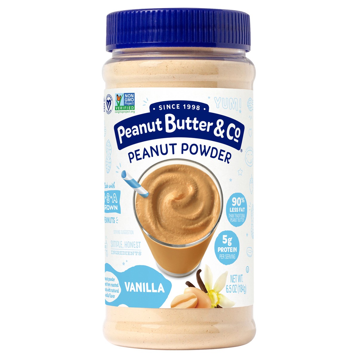 slide 1 of 7, Peanut Butter & Co. Vanilla Peanut Powder 6.5 oz. Jar, 6.5 oz