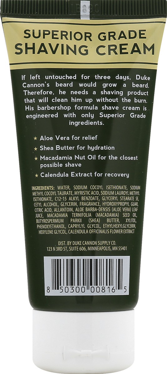 slide 5 of 9, Duke Cannon Superior Grade Shaving Cream 59 oz, 59 oz