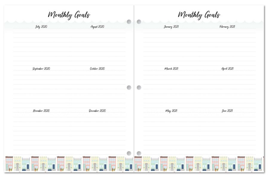 slide 3 of 3, Office Depot Monthly Academic Planner, 8-1/4'' X 10-3/4'', Tiny Houses, July 2020 To June 2021, 1 ct