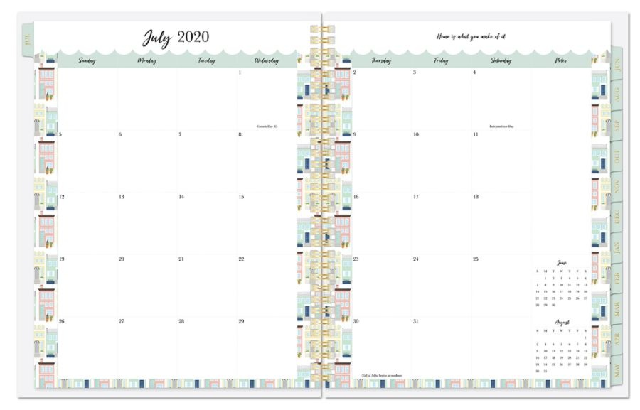 slide 2 of 3, Office Depot Weekly/Monthly Academic Planner, 8-1/2'' X 11'', Tiny Houses, July 2020 To June 2021, 1 ct