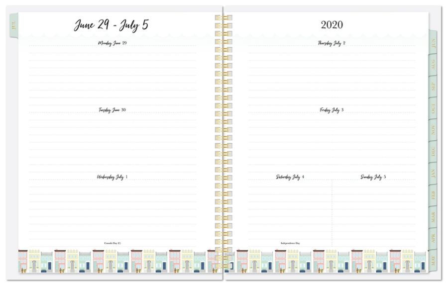 slide 3 of 3, Office Depot Weekly/Monthly Academic Planner, 8-1/2'' X 11'', Tiny Houses, July 2020 To June 2021, 1 ct