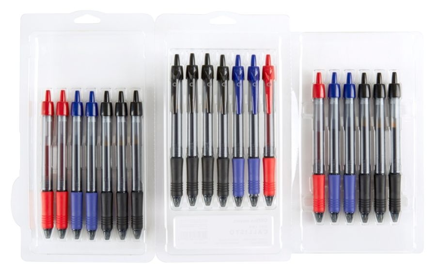 slide 4 of 5, Office Depot Brand Callisto Retractable Gel Ink Pens, Medium Point, 0.7 Mm, Visible Ink Supply, Assorted Classic Ink Colors, Pack Of 20, 20 ct