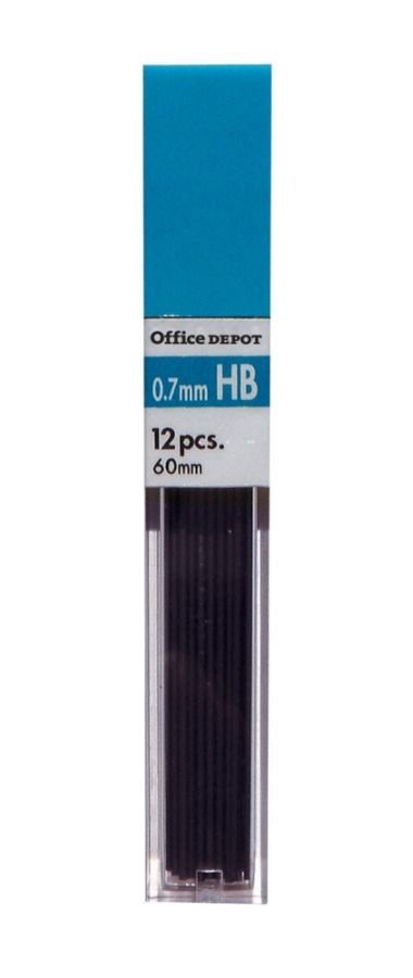 slide 2 of 2, Office Depot Lead Refills, 0.7 Mm, Hb Hardness, Tube Of 12 Leads, Pack Of 3 Tubes, 3 ct