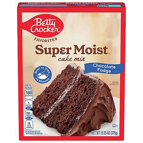 slide 1 of 1, Betty Crocker Supermoist Chocolate Fudge Cake Mix - 13.25 Oz, 13.25 oz