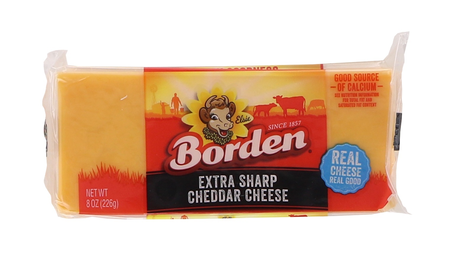 slide 1 of 1, Borden Ex Sharp Cheddar Block, 8 oz