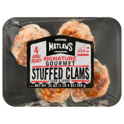 Matlaw's Signature Gourmet Stuffed Clams 4 Each