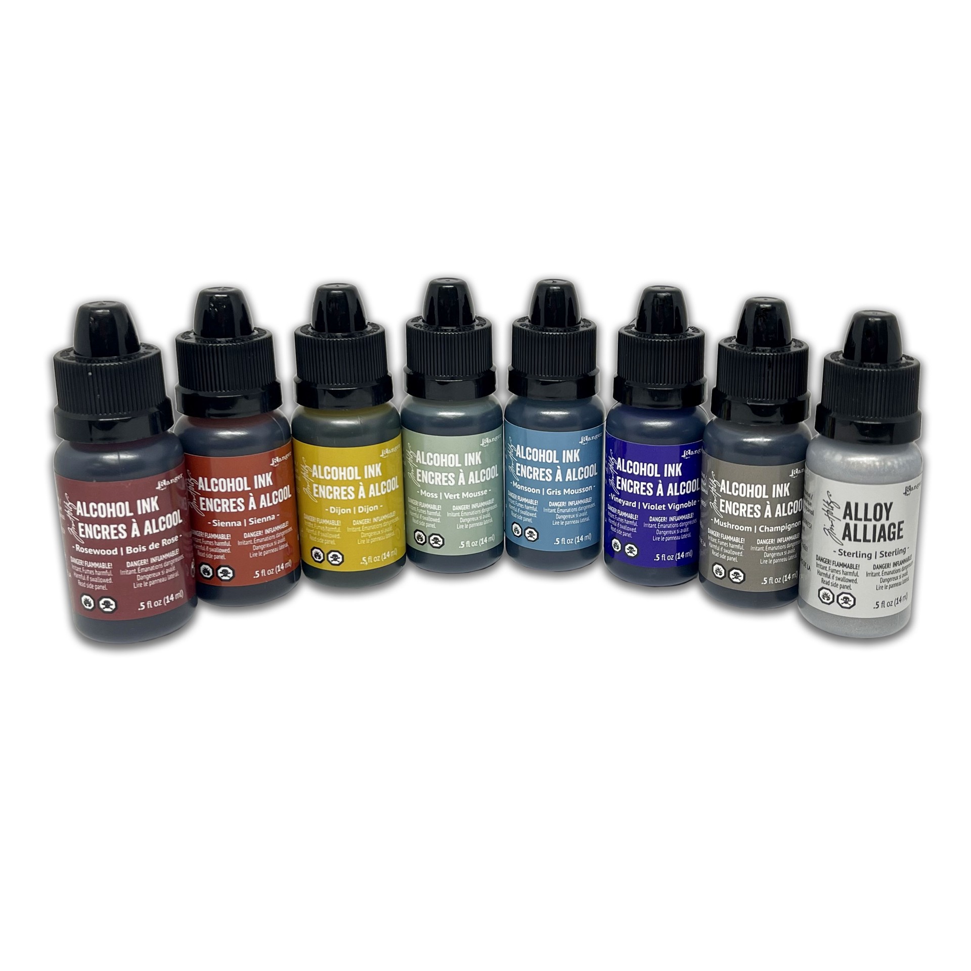 slide 2 of 3, Tim Holtz Earthtones 8 Color Alcohol Ink Set, 0.5 fl oz