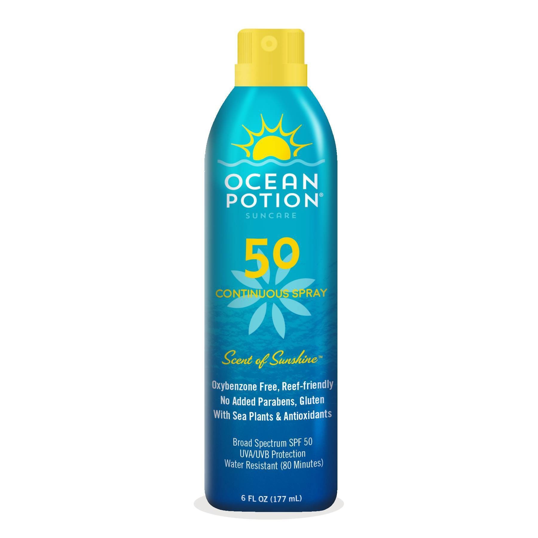 slide 1 of 1, Ocean Potion Continuous Spray Sunscreen Lotion SPF 50, 6 fl oz
