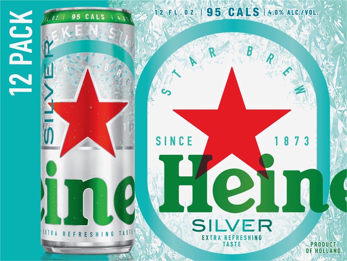 slide 2 of 6, Heineken Silver Beer 12 - 12 fl oz Cans, 12 ct; 12 oz
