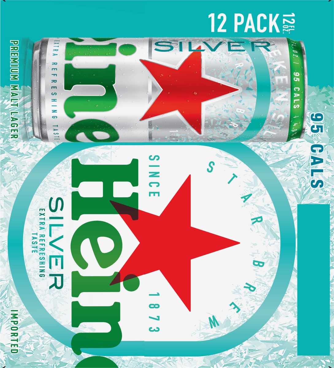 slide 3 of 6, Heineken Silver Beer 12 - 12 fl oz Cans, 12 ct; 12 oz