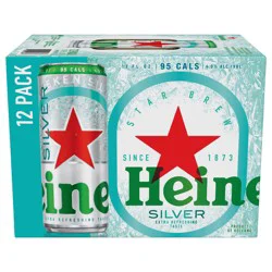 Heineken Silver Beer 12 - 12 fl oz Cans