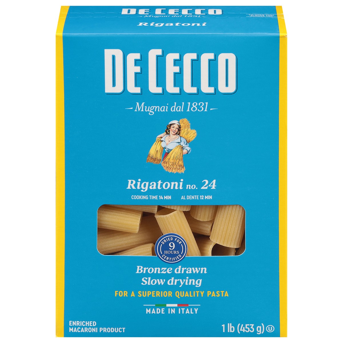 slide 1 of 9, De Cecco No. 24 Rigatoni 1 lb, 1 lb