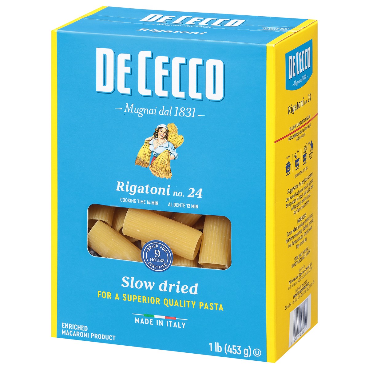 slide 6 of 9, De Cecco No. 24 Rigatoni 1 lb, 1 lb