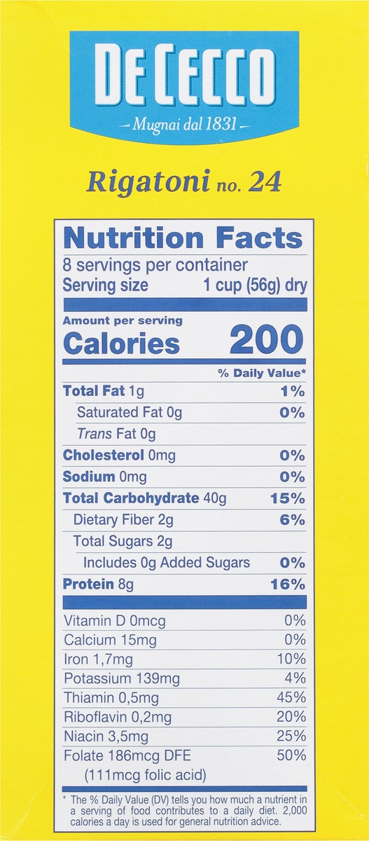 slide 5 of 9, De Cecco No. 24 Rigatoni 1 lb, 1 lb