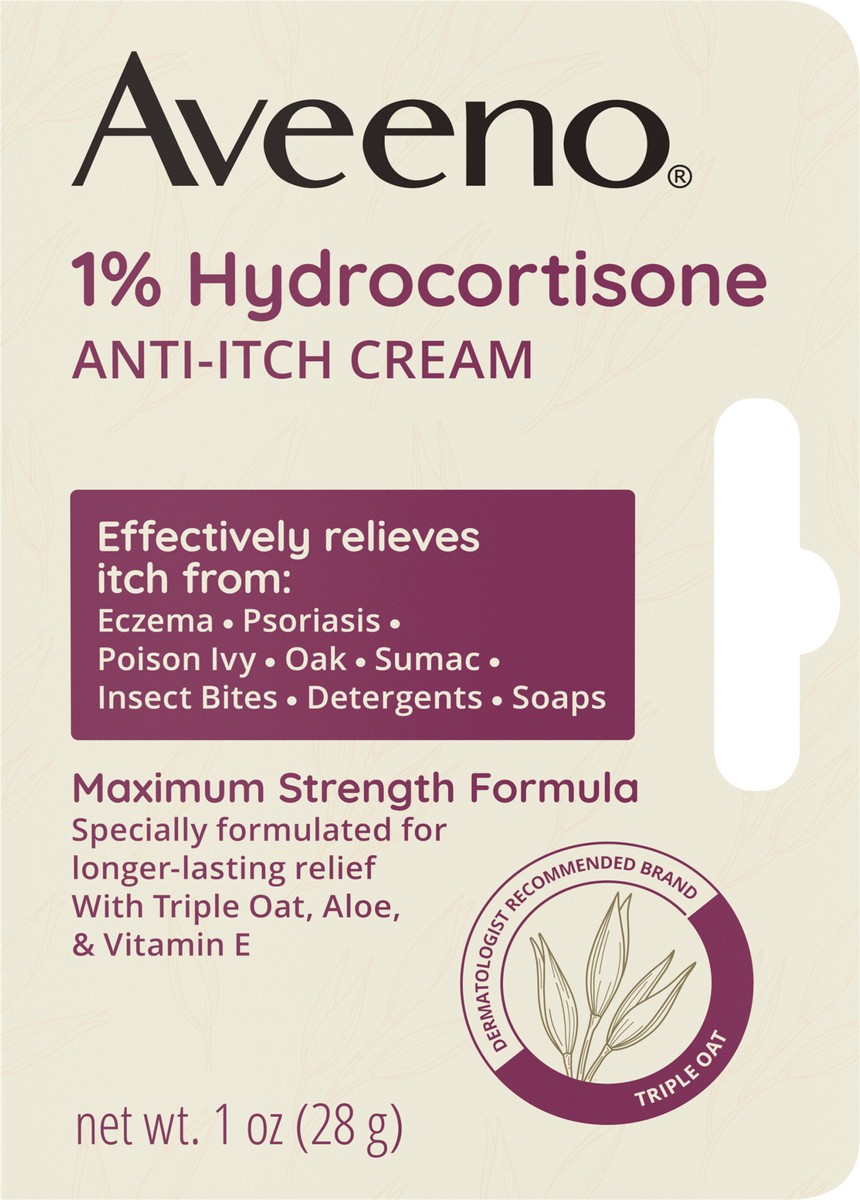 slide 5 of 7, Aveeno Active Naturals Anti-itch Cream - 1oz, 1 oz