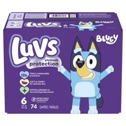 Luvs Platinum Protection Baby Diapers, Size 6, (35+Lbs)