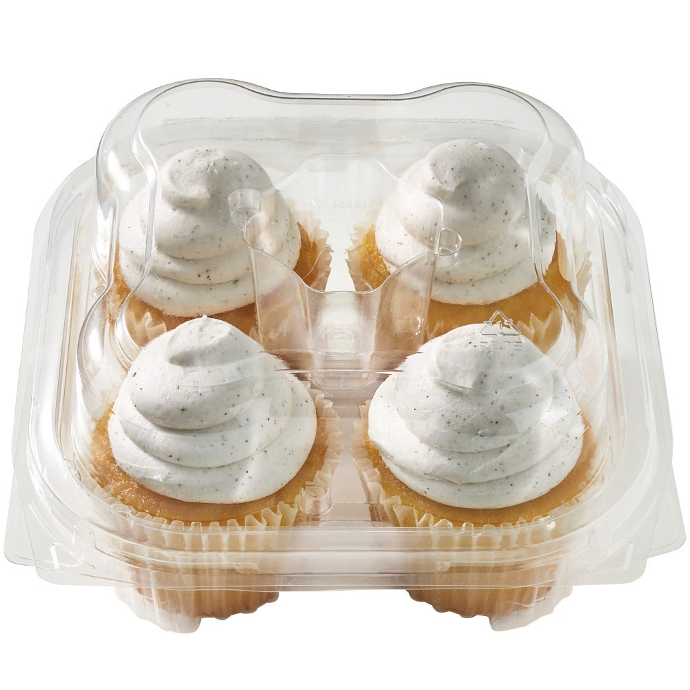 slide 1 of 3, Private Selection Vanilla Bean Cupcakes, 4 ct; 11.7 oz