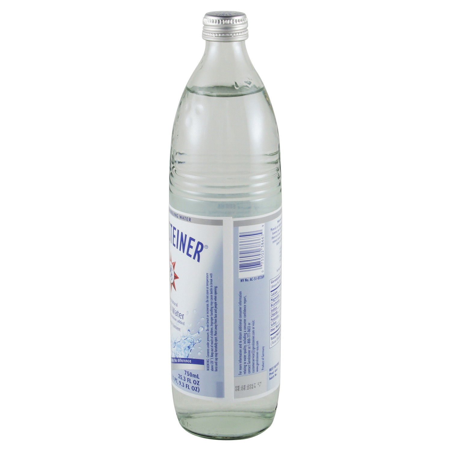 slide 3 of 3, Gerolsteiner Sparkling Natural Mineral Water - 25.3 oz, 750 ml