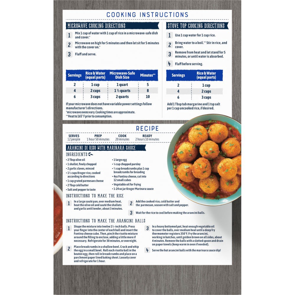 slide 4 of 4, Kroger Enriched Microwaveable Instant White Rice, 28 oz