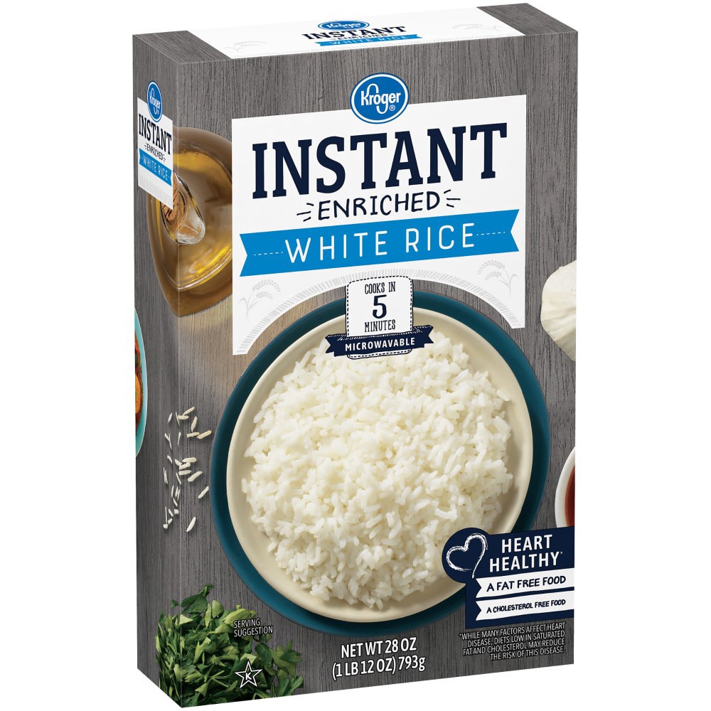 slide 2 of 4, Kroger Enriched Microwaveable Instant White Rice, 28 oz