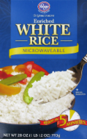 slide 1 of 1, Kroger Enriched Microwaveable Instant White Rice, 28 oz