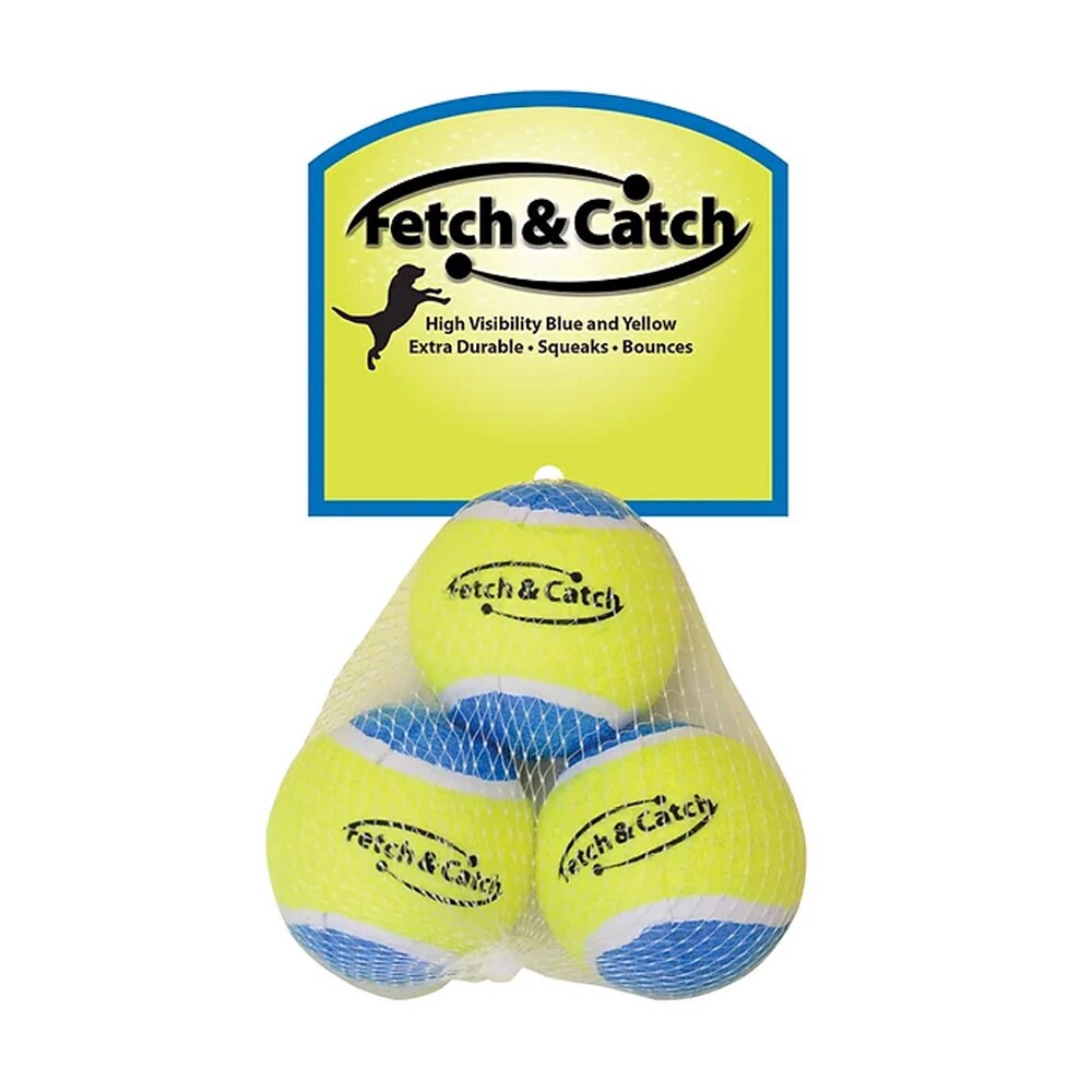 slide 1 of 1, Fetch & Catch Tennis Balls, 3 ct