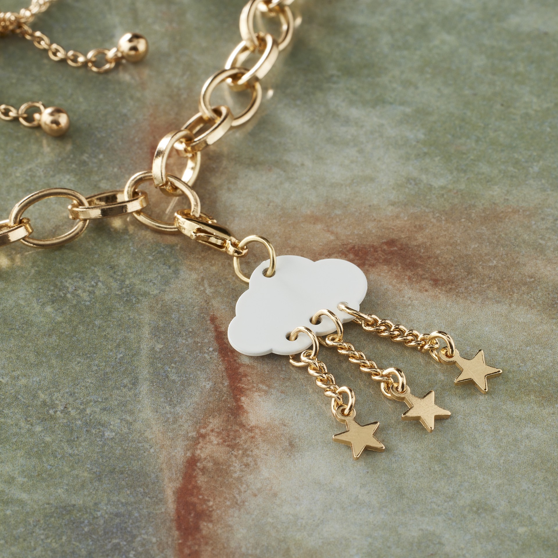 slide 3 of 3, Cloud With Stars Charm By Bead Landing, 20 mm charm size