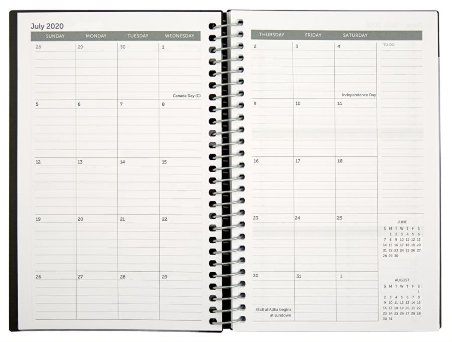 slide 6 of 10, Office Depot Stellar Academic Weekly/Monthly Planner, 8-1/2'' X 5-1/2'', Assorted Colors, July 2020 To June 2021, Odus1933-017, 1 ct