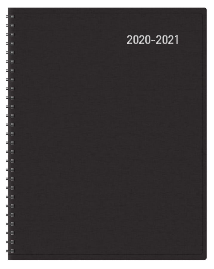 slide 3 of 4, Office Depot Weekly/Monthly Academic Planner, Vertical Format, 6-5/8'' X 8-3/4'', 30% Recycled, Black, July 2020 To August 2021, 1 ct