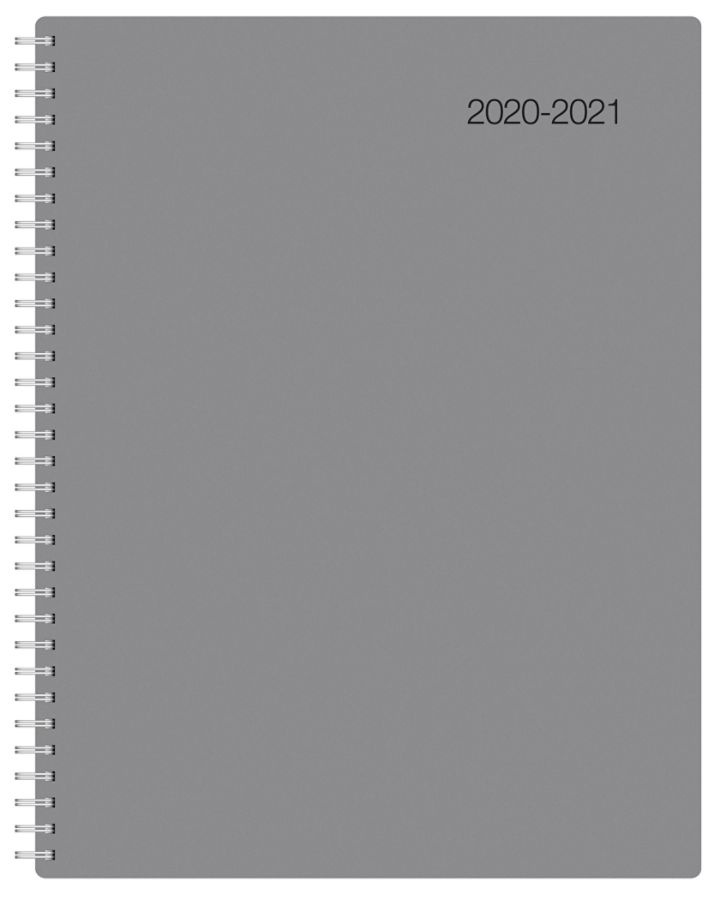 slide 2 of 4, Office Depot Monthly Academic Planner, 8-1/2'' X 11'', 30% Recycled, Gray, July 2020 To June 2021, 1 ct