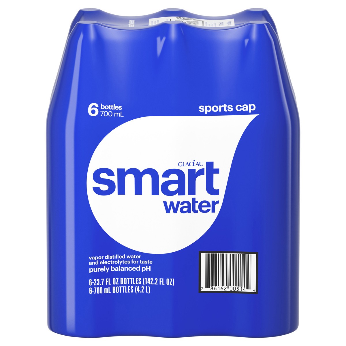slide 1 of 4, smartwater nutrient-enhanced water Bottles- 6 ct, 23.7 oz