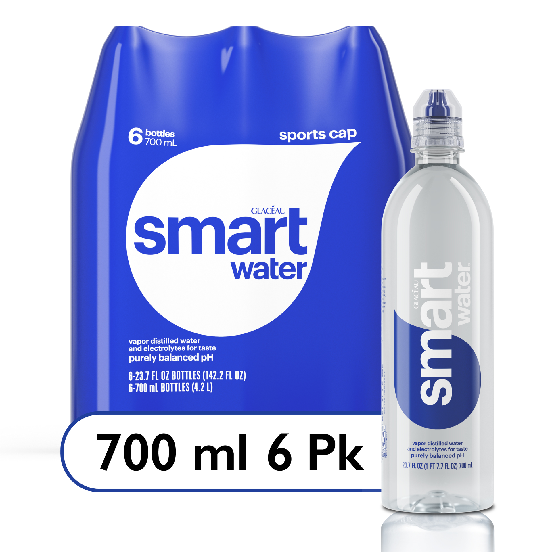 slide 1 of 4, smartwater Water 23.7 oz, 23.7 oz