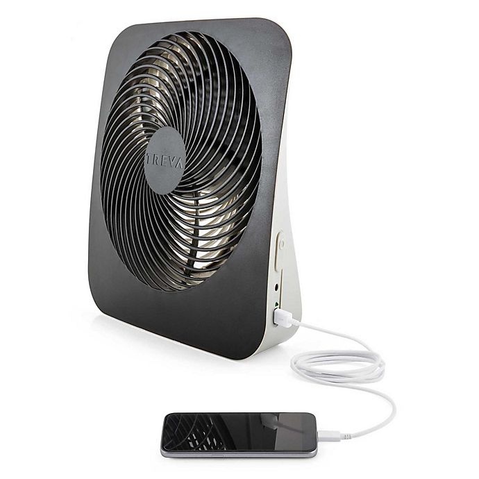 slide 4 of 5, O2COOL 10-Inch Battery or Electric Fan with USB Charging Port, 1 ct