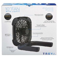 slide 15 of 17, Treva Camping Fan With Lights, 10", 1 ct