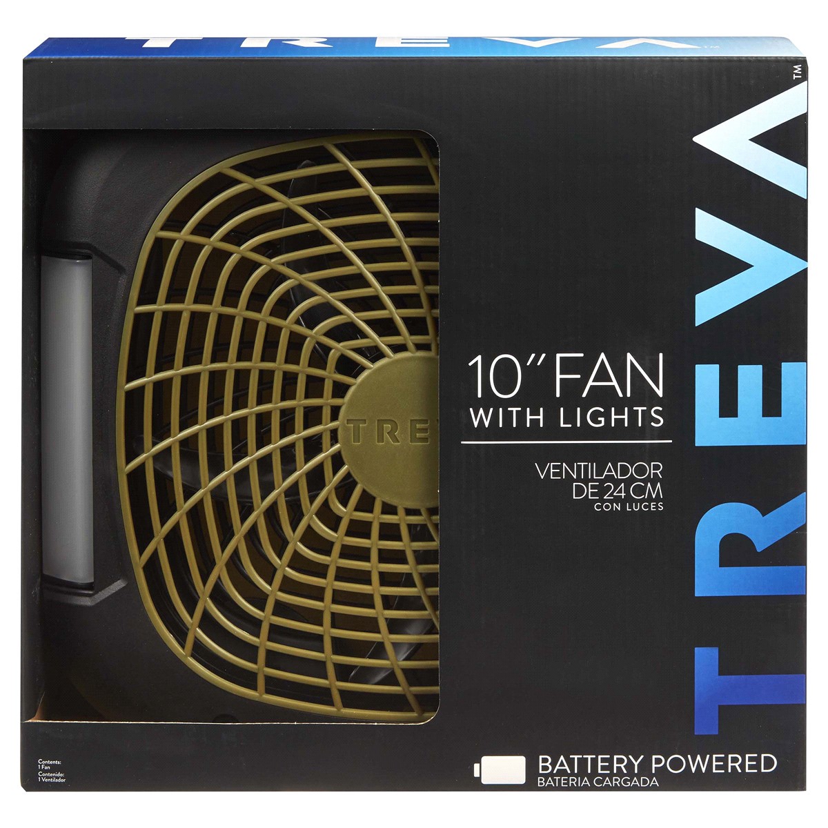 slide 1 of 17, Treva Camping Fan With Lights, 10", 1 ct